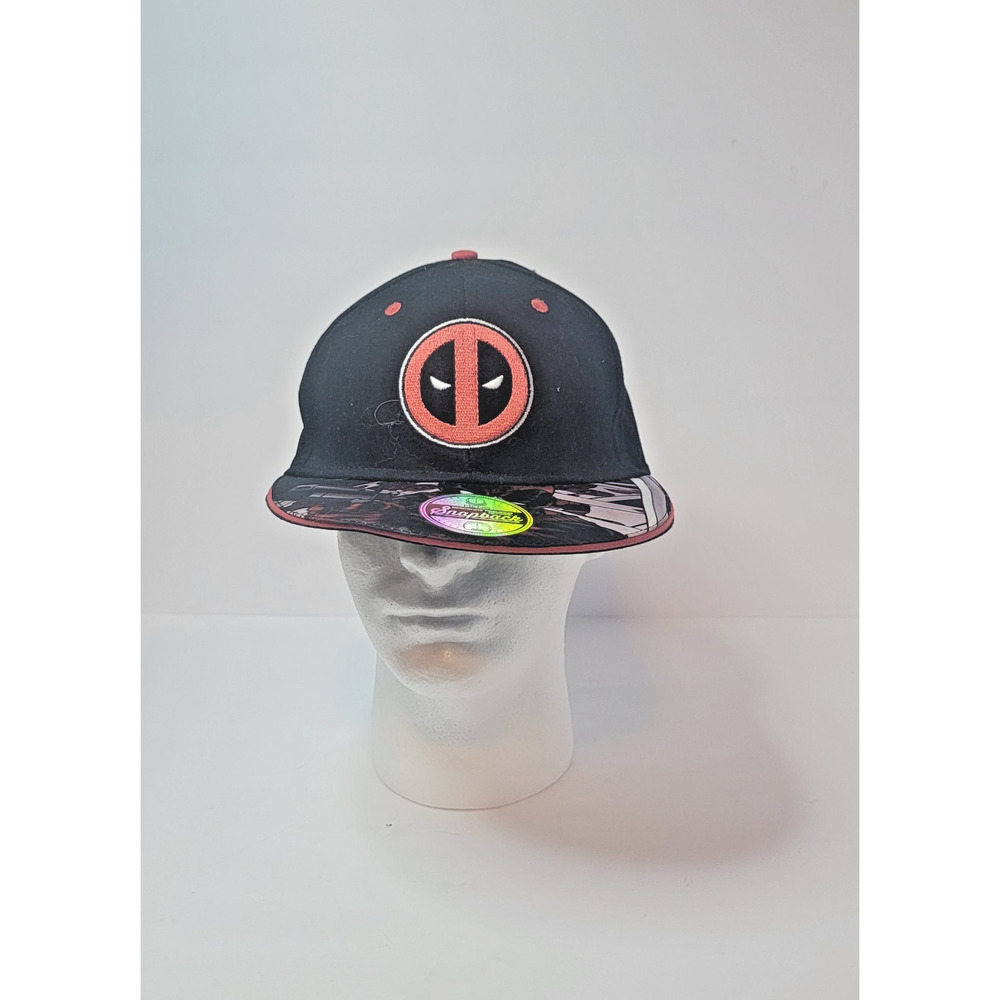 Marvel Deadpool Snapback Hat OSFM Adjustable Flat… - image 1